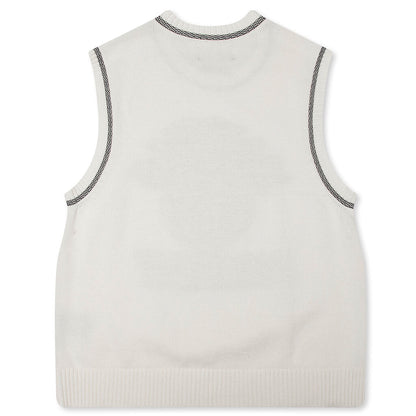 Knit Varsity Basketball Jersey - White