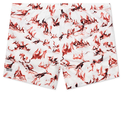 Burnt Boardshort - White
