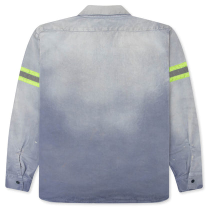 Line Cotton Shirt - Navy