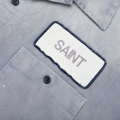 Line Cotton Shirt - Navy