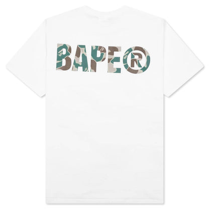 Liquid Camo Small Ape Face Tee - White