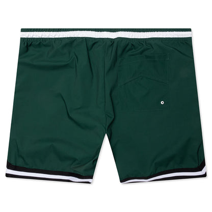 Logo Basketball Swim Short - Forest Green/Black/White