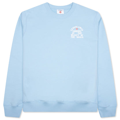 Looking at the Beauty of the World Sweatshirt - Pale Blue