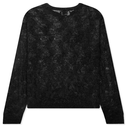 Loose Knit Cross Cable - Black