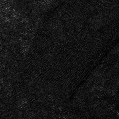 Loose Knit Cross Cable - Black