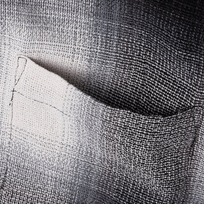 Loose Weave Plaid Shirt - Grey