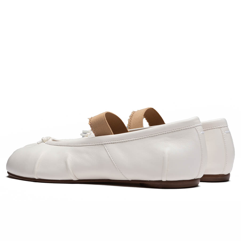 Women's Tabi Elastic Band Mule - Ivory/Nude