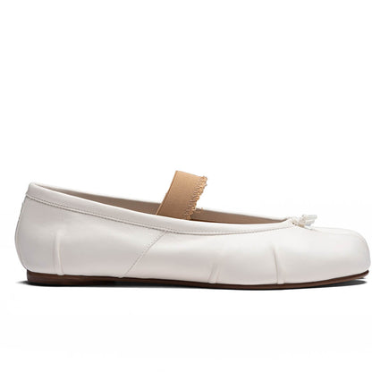 Women's Tabi Elastic Band Mule - Ivory/Nude