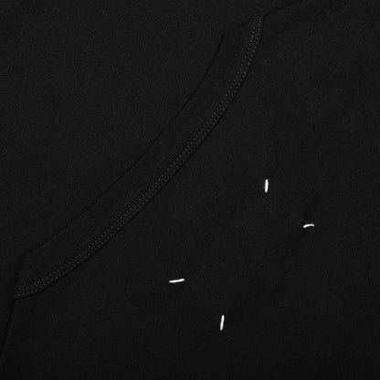 T-Shirt - Black/White Embroidery