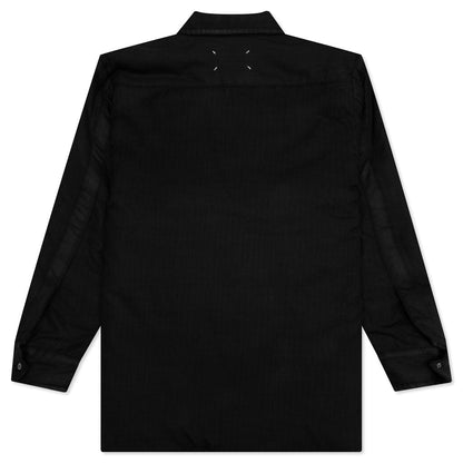 Pocket Button Down Shirt - Black