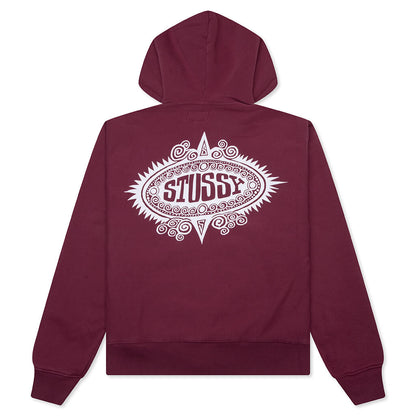Mantra Zip Hoodie - Burgundy