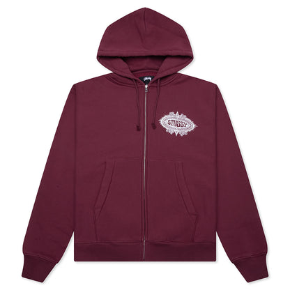 Mantra Zip Hoodie - Burgundy