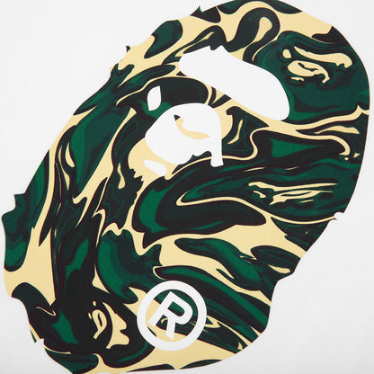 Marbling Camo Ape Head Relaxed Fit L/S Tee - White