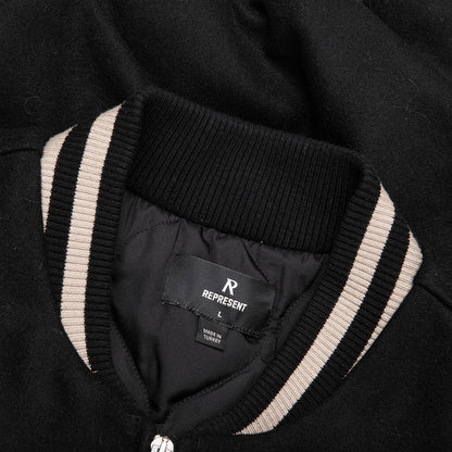 Mascot Wool Varsity Jacket - Jet Black