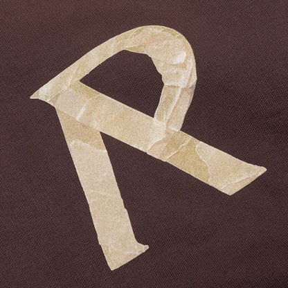 Masking Tape Initial Zip Hoodie - Cedar