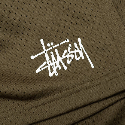 Mesh Basic Shorts - Olive