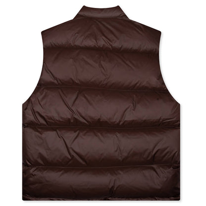 Micro Ripstop Down Vest - Brown