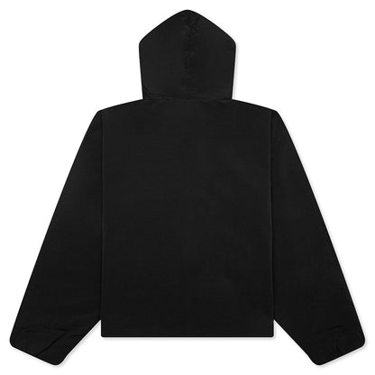 Military Nylon Hooded Anorak - Black