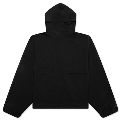Military Nylon Hooded Anorak - Black