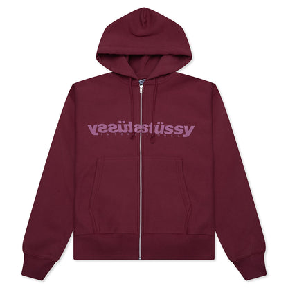 Mirror Zip Hoodie - Wine