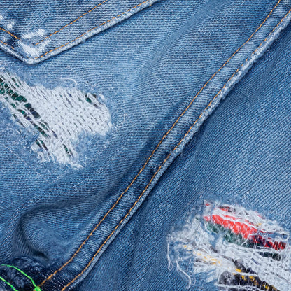 Monroe Triple-Wide Denim Repair Short - Indigo