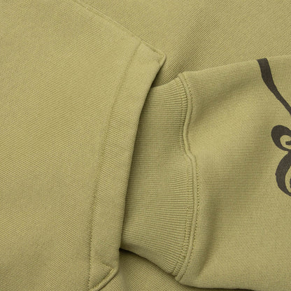 Motif Print Hoodie - Moss