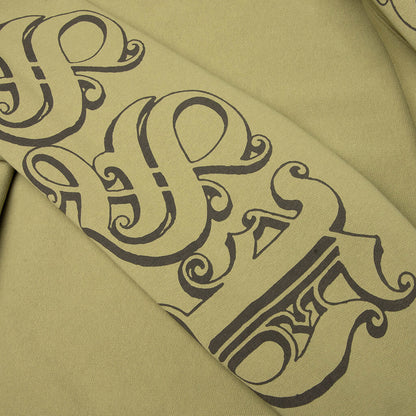 Motif Print Hoodie - Moss