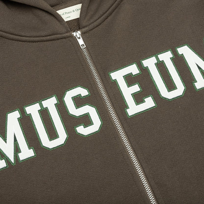 Museum Zip-Up Hoodie - Coffee