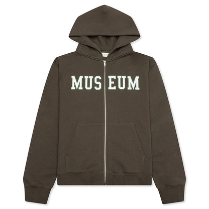 Museum Zip-Up Hoodie - Coffee