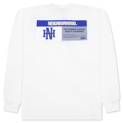 NH L/S Tee 8 - White/Blue