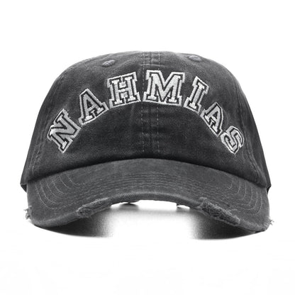 Nahmias Chenille Dad Cap - Off Black