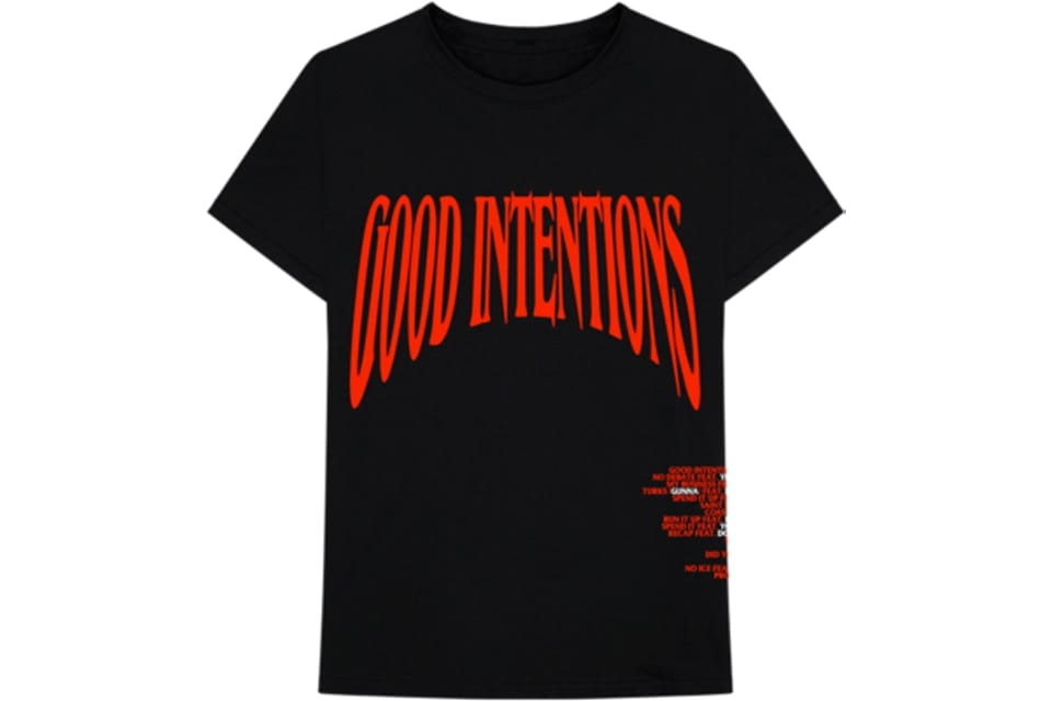 VLONE X NAV GOOD INTENTIONS TEE BLACK / RED