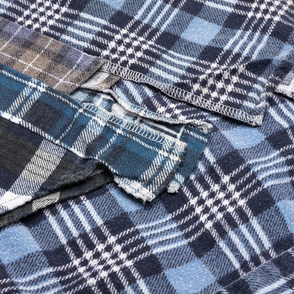 7 Cuts Flannel Shirt - Blue/White