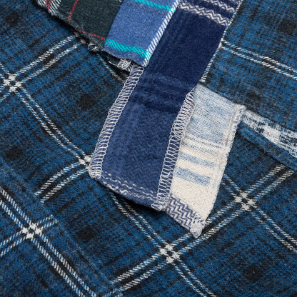7 Cuts Flannel Shirt - Navy/White