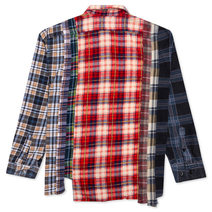 7 Cuts Flannel Shirt - Red/Navy