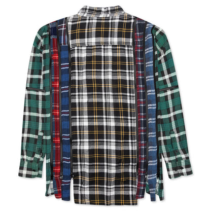7 Cuts Zipped Wide Shirt - Black/Yellow
