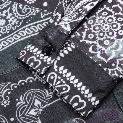 Bandana Chopped L/S E-Shirt - Black