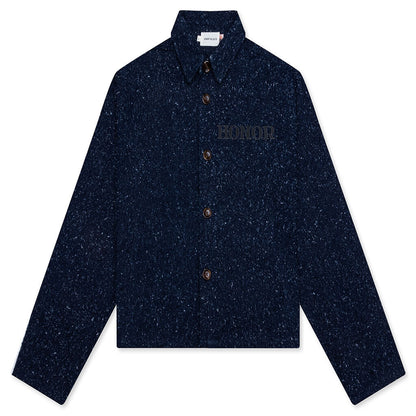 Nep Yarn Chacket - Navy