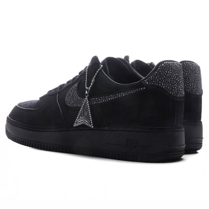 Nike x Ja Morant Air Force 1 Luxe Swarovski - Black/Metallic Silver/Cobalt Bliss