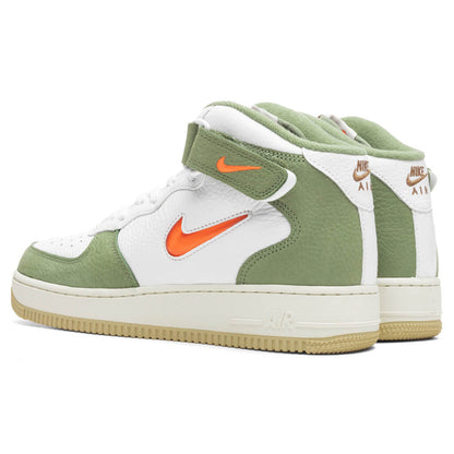 Air Force 1 Mid QS - White/Total Orange/Oil Green