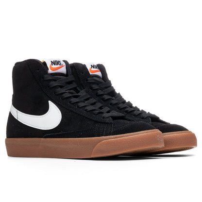 Women's Blazer Mid '77 Suede - Black/White/Gum Medium Brown/Total Orange