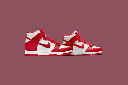 Dunk High (GS) - White/University Red