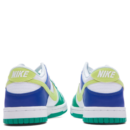 Dunk Low BG (GS) - White/Light Lemon Twist/Stadium Green