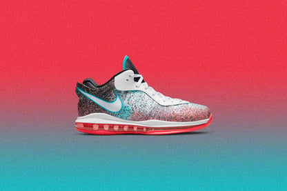 Lebron 8 V2 Low QS 'Miami Nights'- White/Solar Red