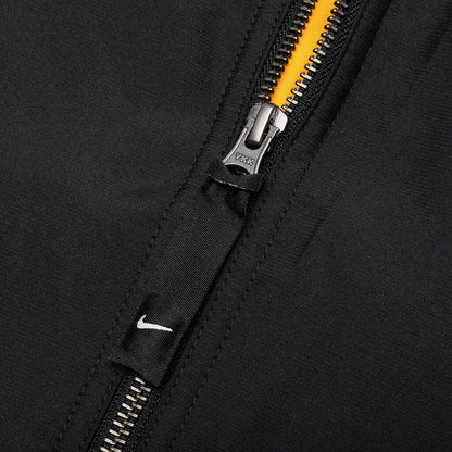 Solo Swoosh Satin Bomber Jacket - Black/Kumquat