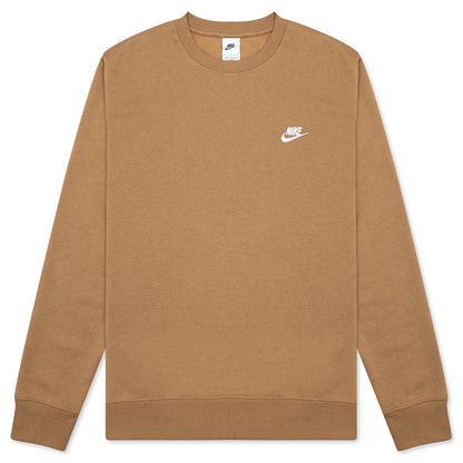 Sportswear Club Fleece Crew - Dark Driftwood/White