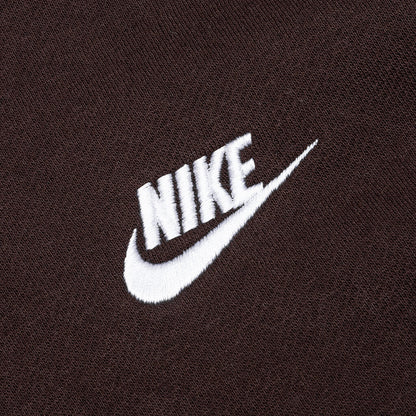 Sportswear Club Fleece Full-Zip Hoodie - Brown Basalt/Brown Basalt/White