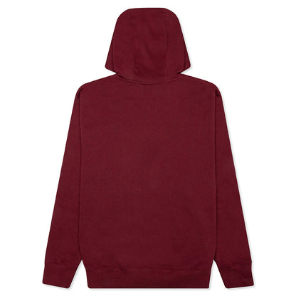 Sportswear Club Fleece Full-Zip Hoodie - Dark Beetroot/White