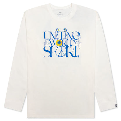 Sportswear Uniting The World L/S T-Shirt - Pure/Yellow Strike/Signal Blue