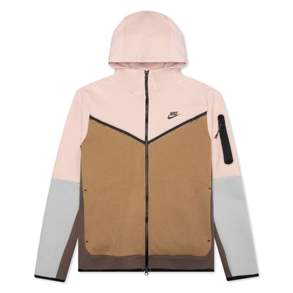 Sportswear Tech Fleece Full Zip Up Hoodie - Pink Oxford/DK Driftwood/Ironstone
